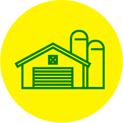 icono lineal de una granja